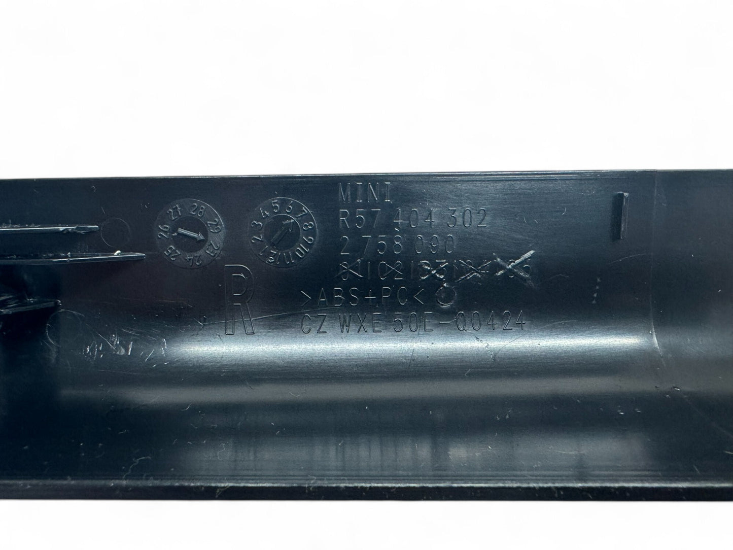 Mini Cooper Convertible Right Center Covering Trim New OEM 54342758090 R57 F57