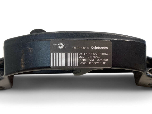 Mini Cooper Convertible Top Right Front Latch Base Plate 54342759242 12-15 R59