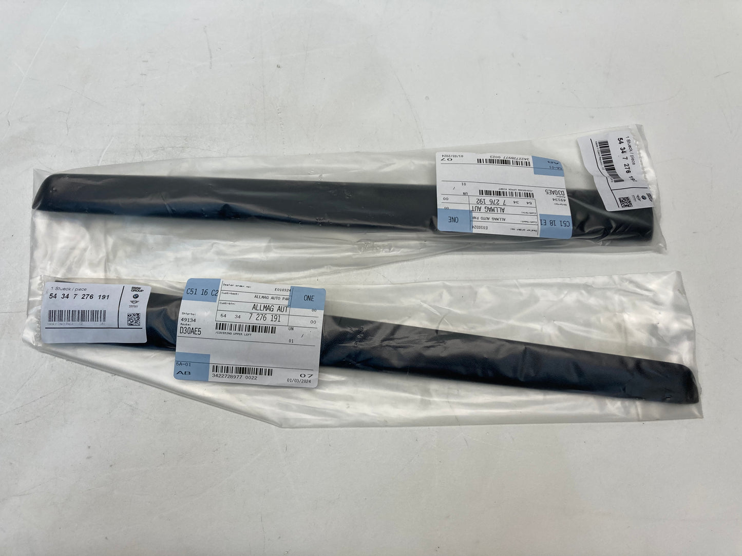 Mini Cooper Convertible NEW Upper Trim Pair OEM 54347276191-54347276192 09-15 R57