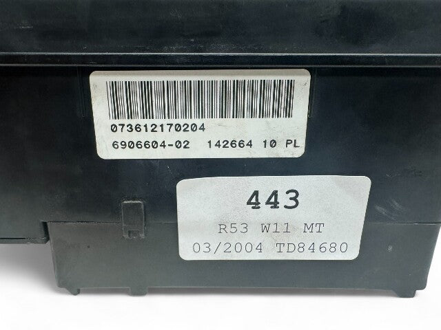 Mini Cooper Hatchback Engine Bay Fuse Relay Box 61136906604 2003-2006 R50 R53
