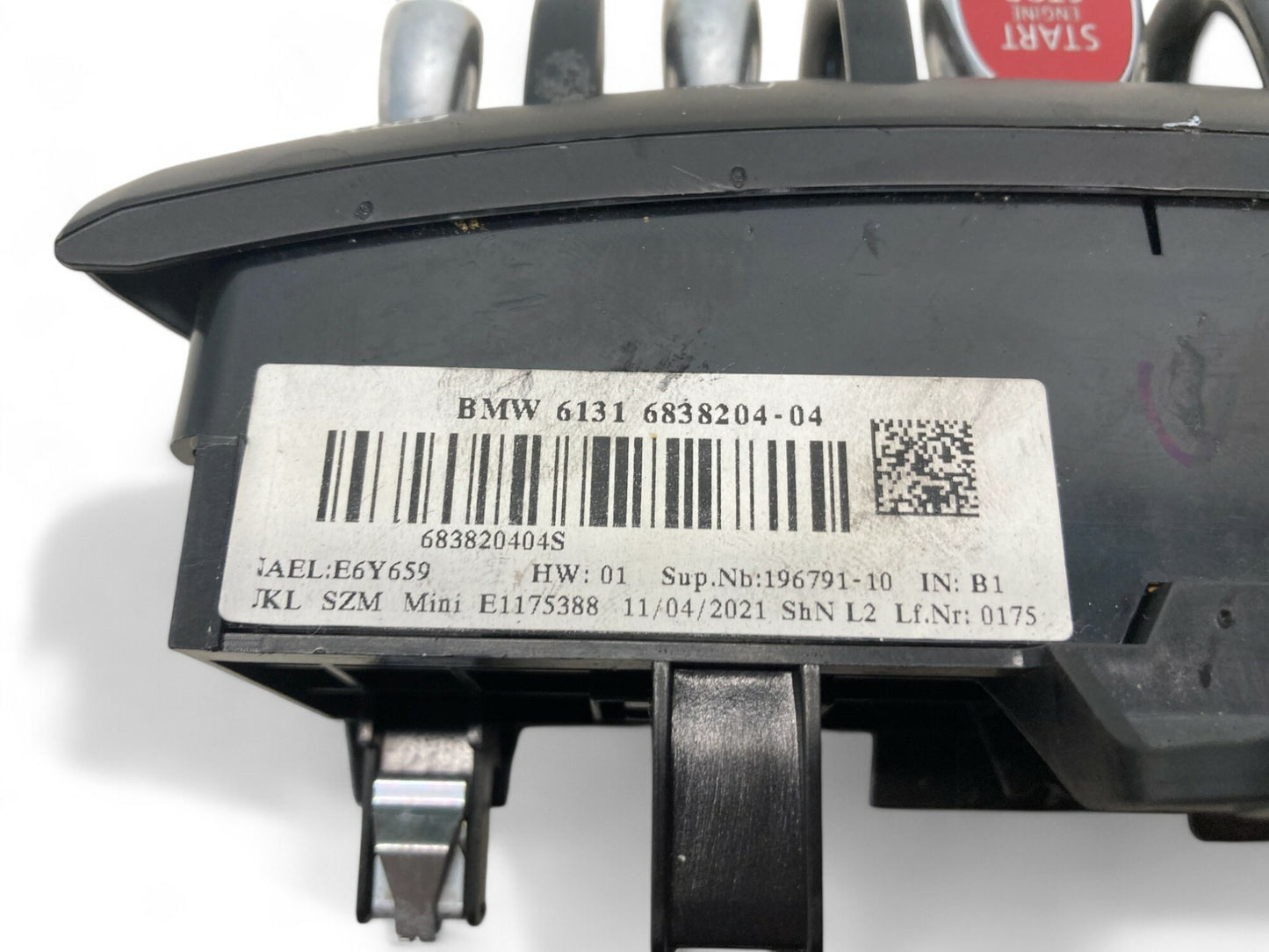 Mini Cooper Engine Start Stop Console Switch Unit 61316838204 17-24 F55 F56 F57