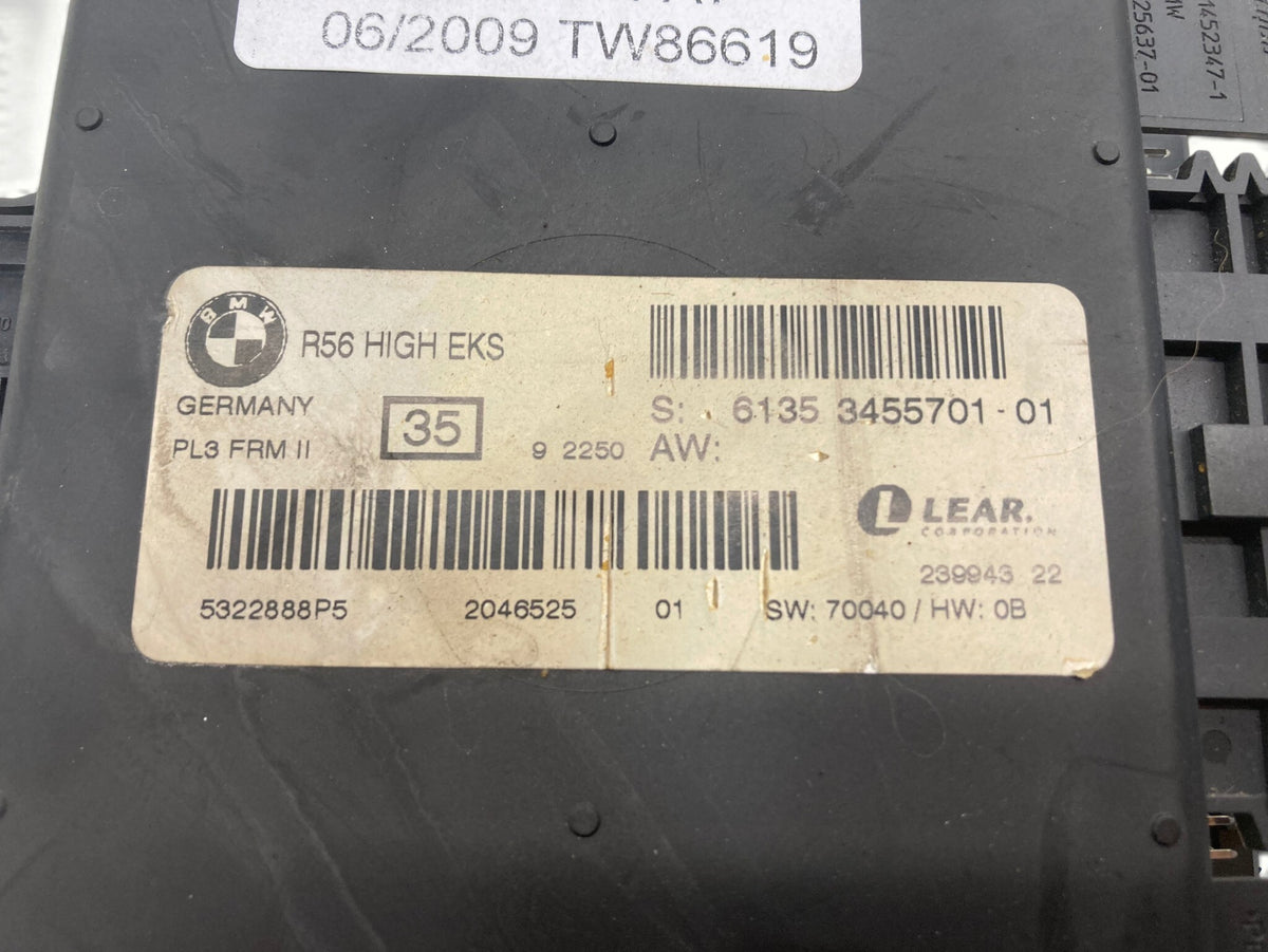 Mini Cooper Footwell Control Module FRM 2 61353455701 09-10 R56 563