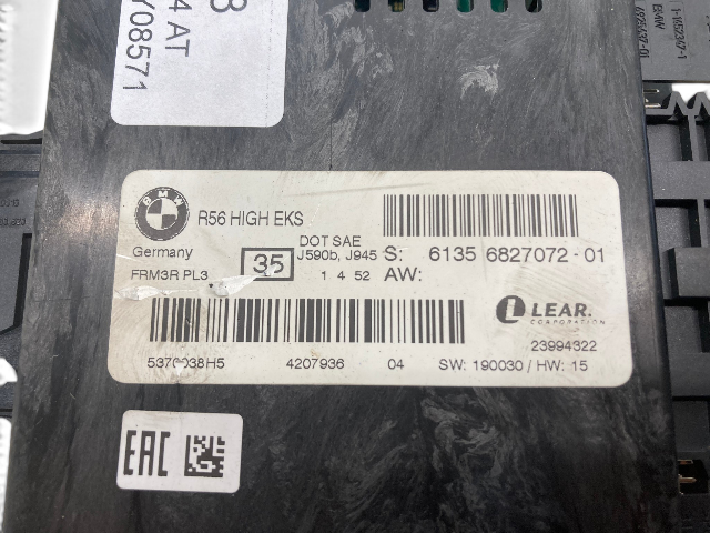 Mini Cooper Footwell Control Module FRM 3 61356827072 2009-2015 R57 558