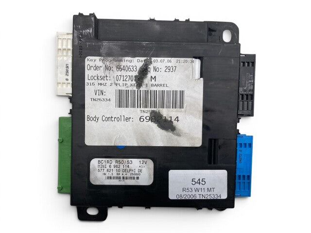 Mini Cooper Body Control Module BCM MT 61356982114 2002-2006 R53 545