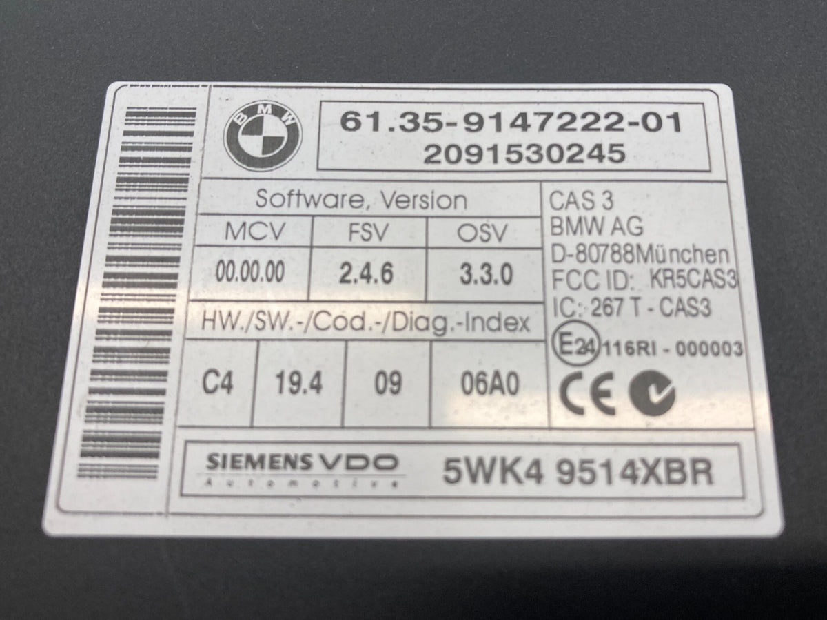Mini Cooper CAS 3 Module 61359395656 2007-2016 R5x R6x