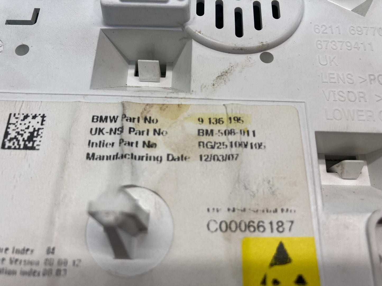 Mini Cooper Speedometer Silver Trim 240KM/H 62109136195 07-10 R55 R56 R57