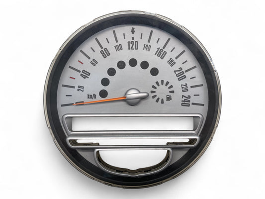 Mini Cooper Speedometer Silver Trim 240KM/H 62109136195 07-10 R55 R56 R57