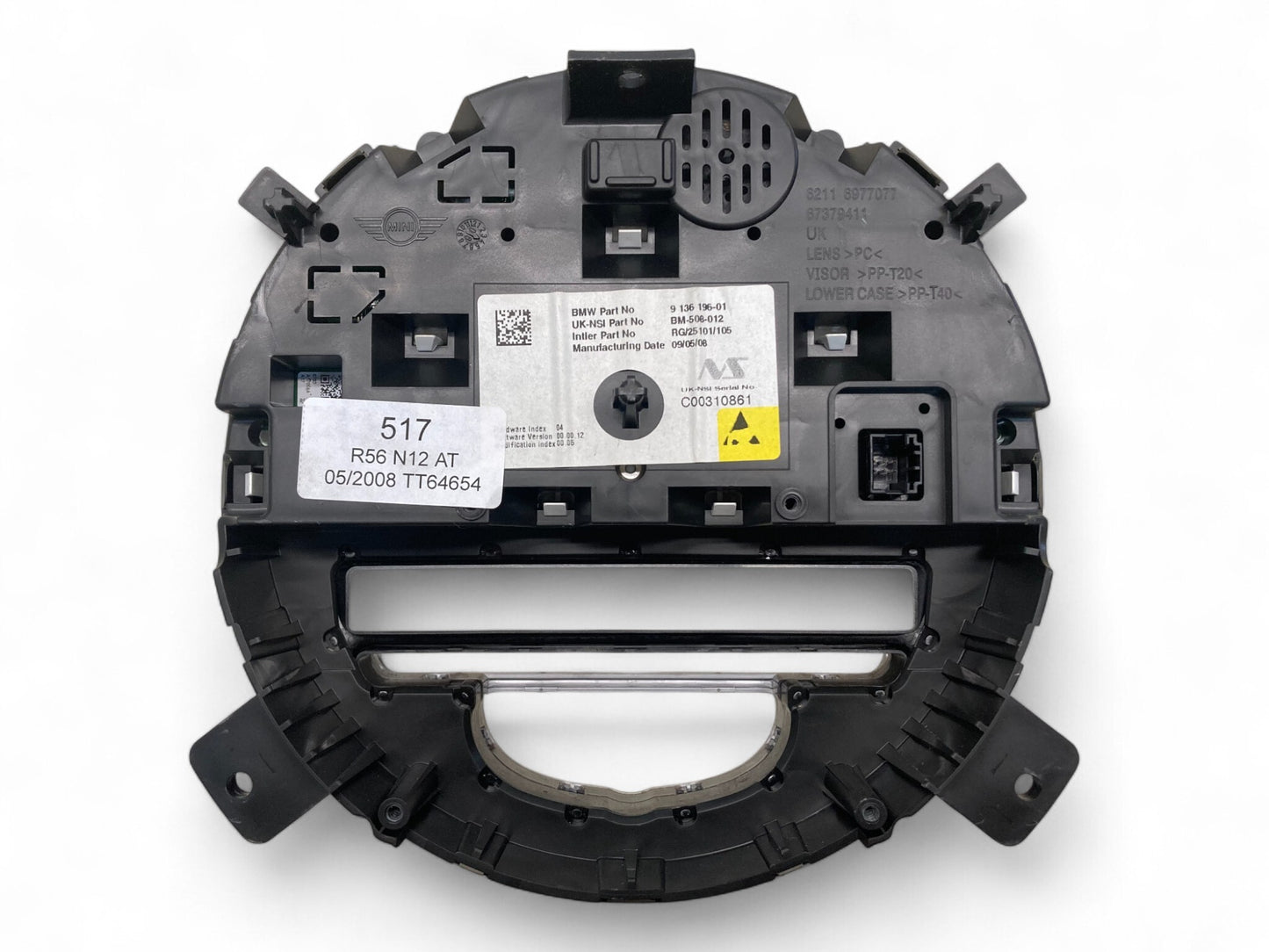 Mini Cooper Speedometer Silver Trim 150 MPH 62109136196 07-10 R55 R56 R57