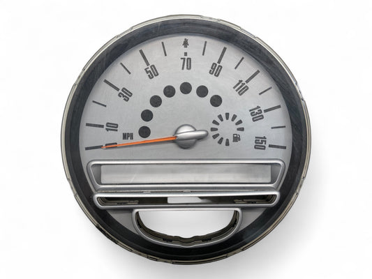 Mini Cooper Speedometer Silver Trim 150 MPH 62109136196 07-10 R55 R56 R57