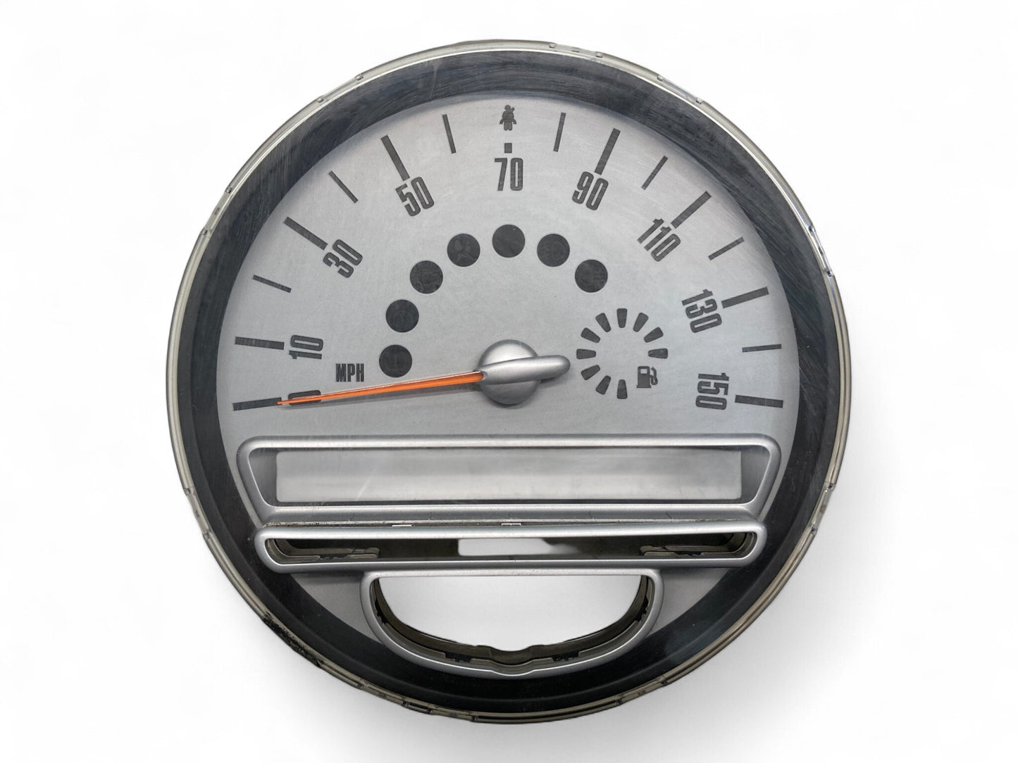 Mini Cooper Speedometer Silver Trim 150 MPH 62109136196 07-10 R55 R56 R57