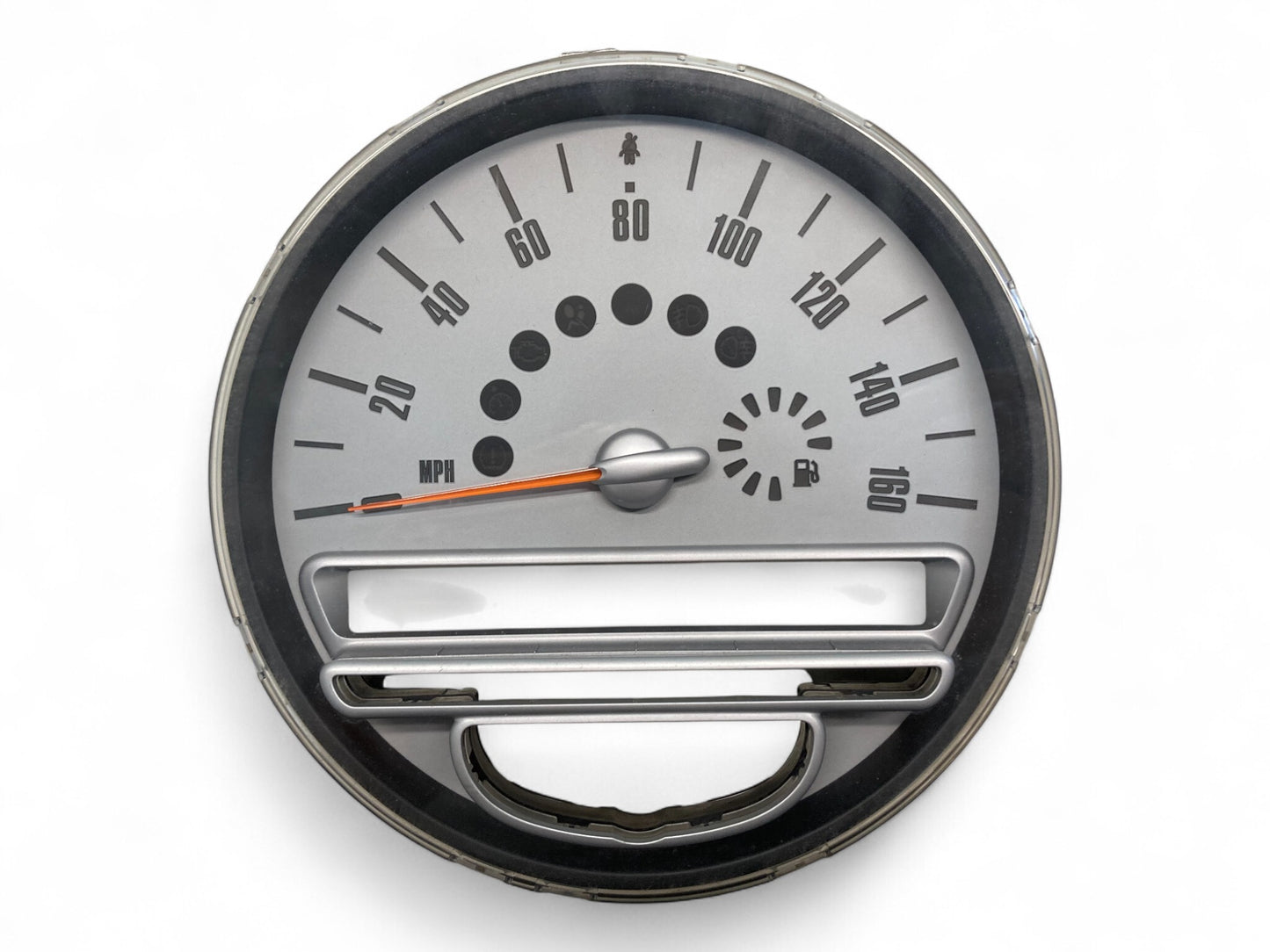 Mini Cooper Speedometer Silver Trim 160 MPH 62109189505 07-10 R55 R56 R57