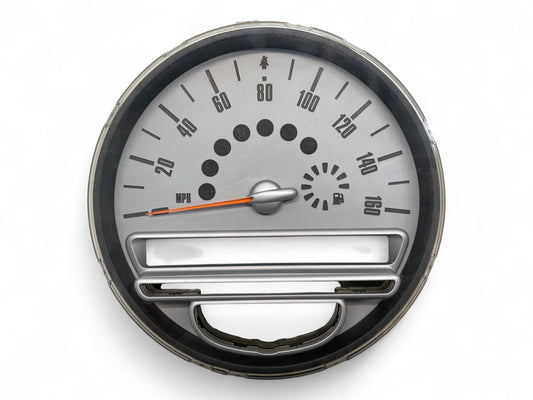 Mini Cooper Speedometer Silver Trim 160 MPH 62109189505 07-10 R55 R56 R57