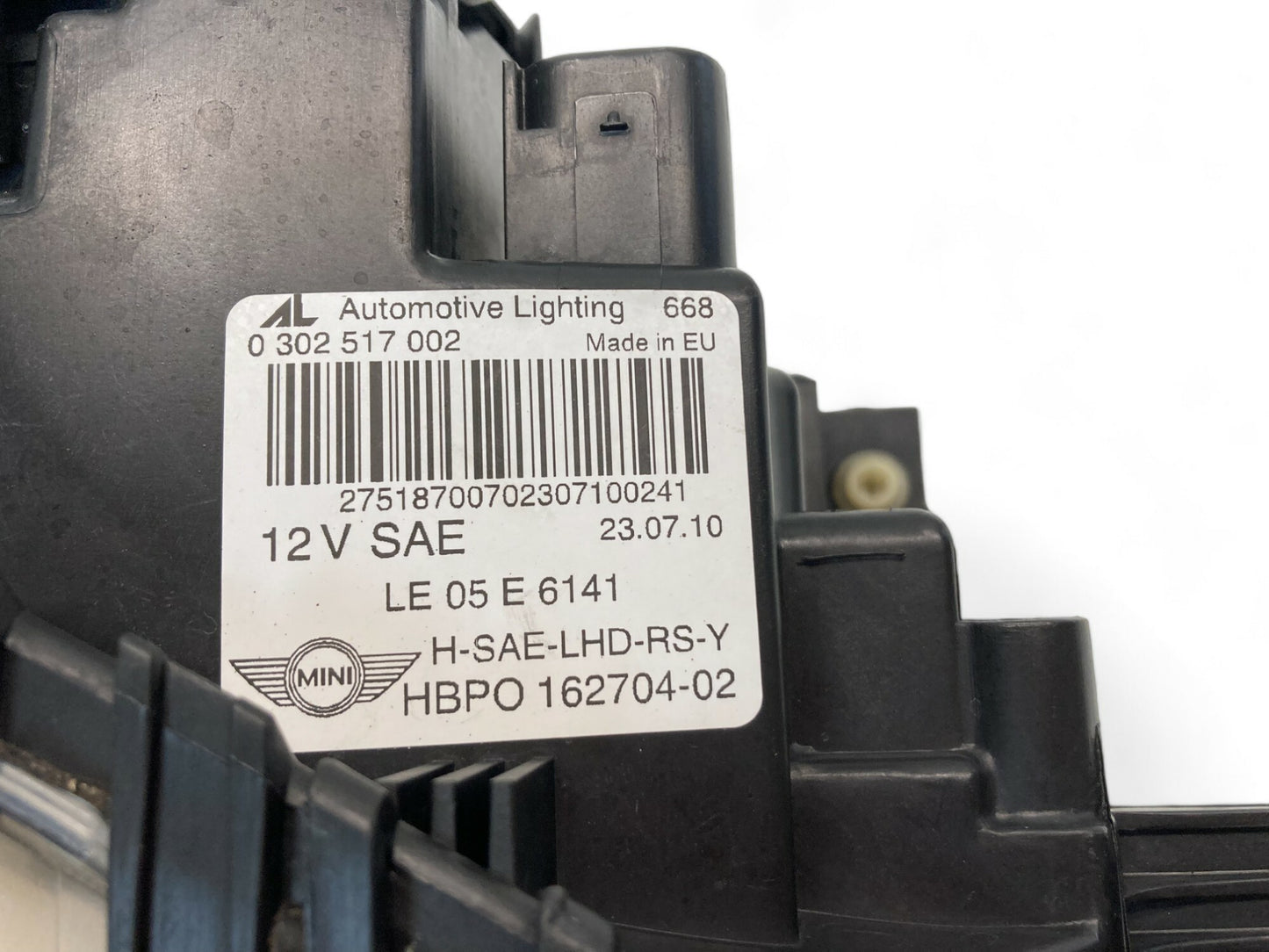 Mini Cooper Right Headlight Halogen Yellow Signal 63122751870 07-15 R5x 429