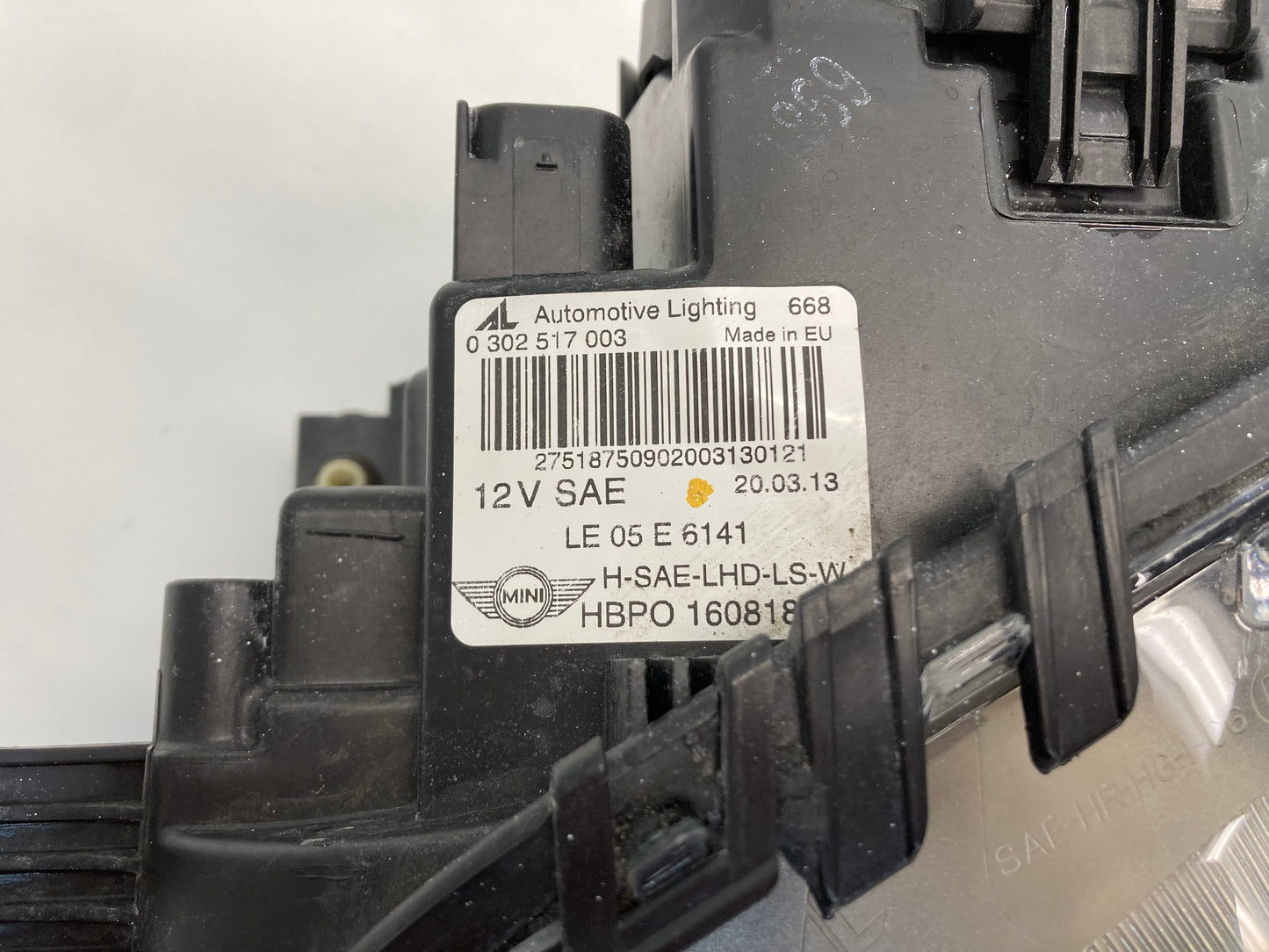 Mini Cooper Left Headlight Halogen White Signal 63122751875 07-15 R5x 401