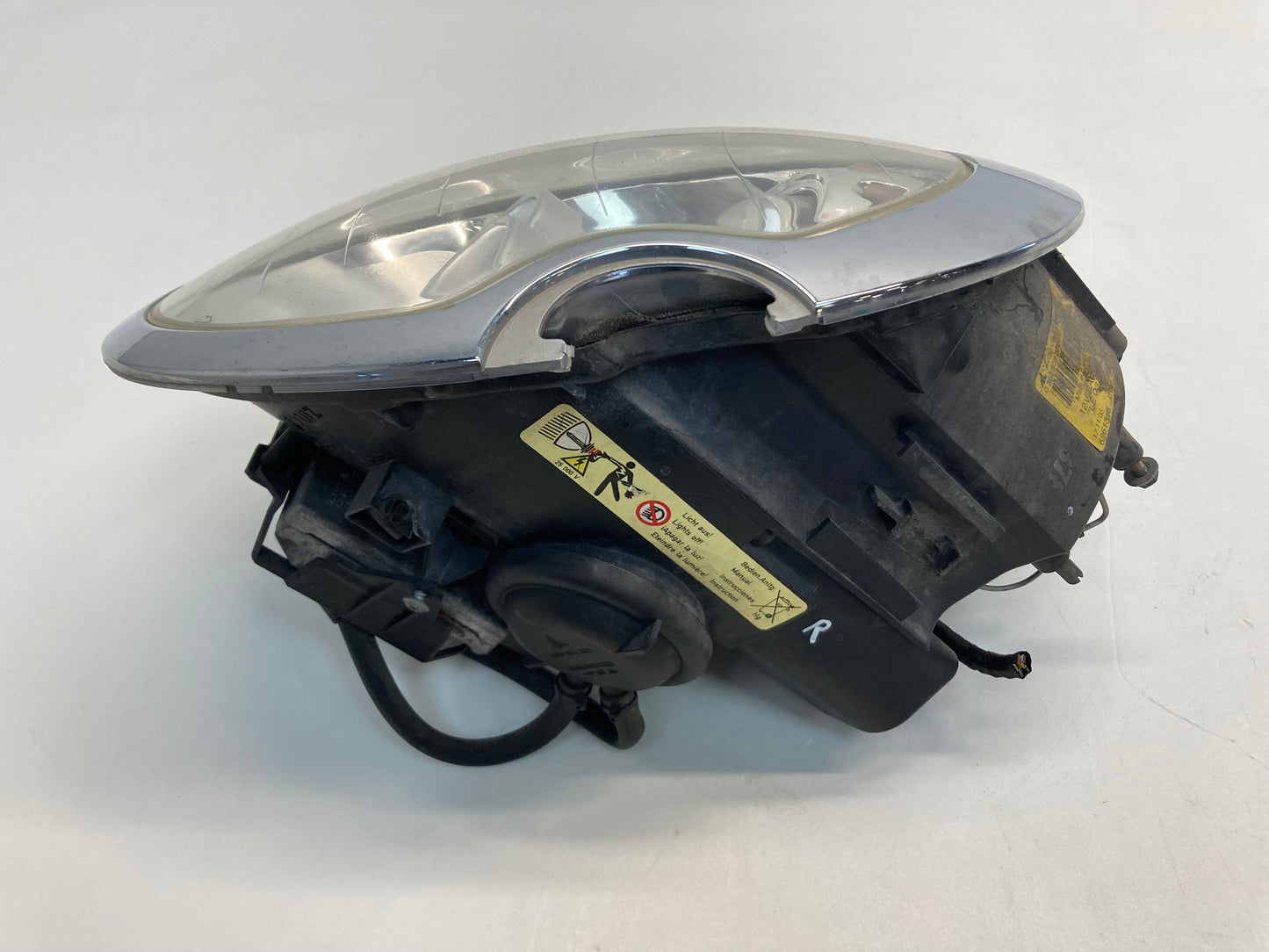 Mini Cooper Xenon Headlight Right Damaged Chrome Trim 05-08 R50 R52 R53 419