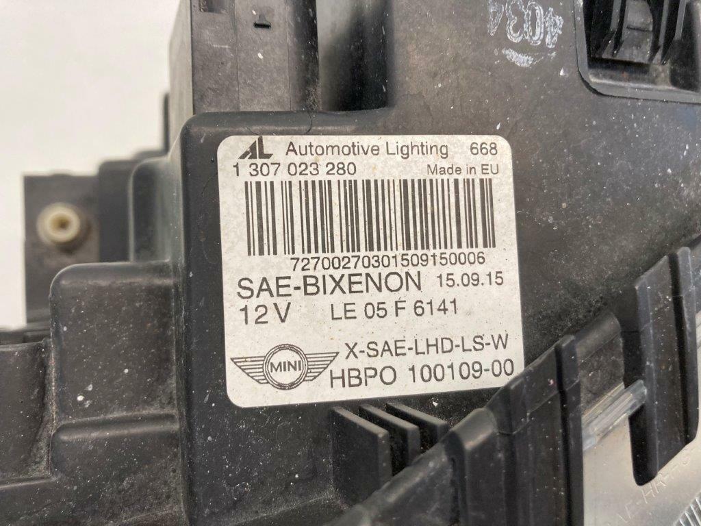 Mini Cooper Left Headlight Bi-Xenon Black 63127270027 07-15 R5x 439