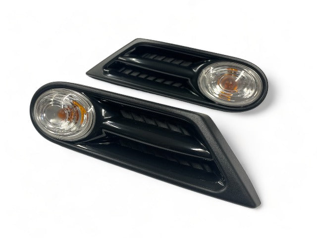 Mini Cooper Black Aero Fender Grille Scuttle and Light Pair New OEM 07-15 R5x