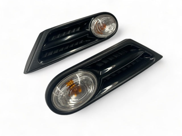 Mini Cooper Black Aero Fender Grille Scuttle and Light Pair New OEM 07-15 R5x