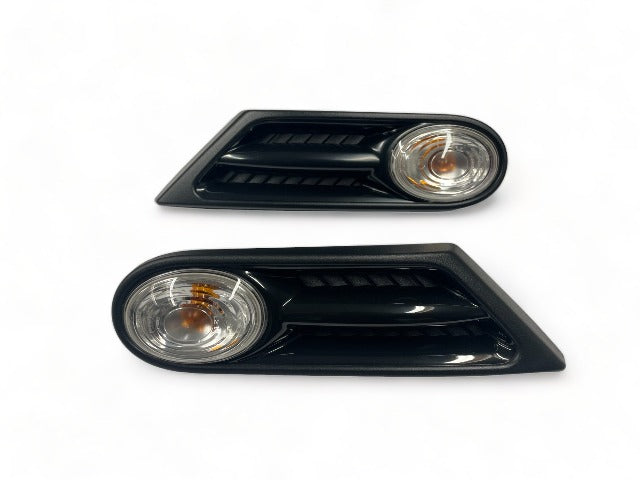 Mini Cooper Black Aero Fender Grille Scuttle and Light Pair New OEM 07-15 R5x