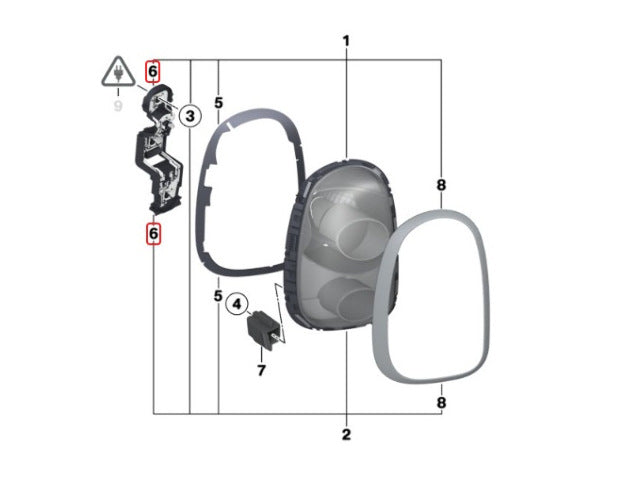 Mini Countryman Tail Light Bulb Socket NEW OEM 63139806879 11-16 R60