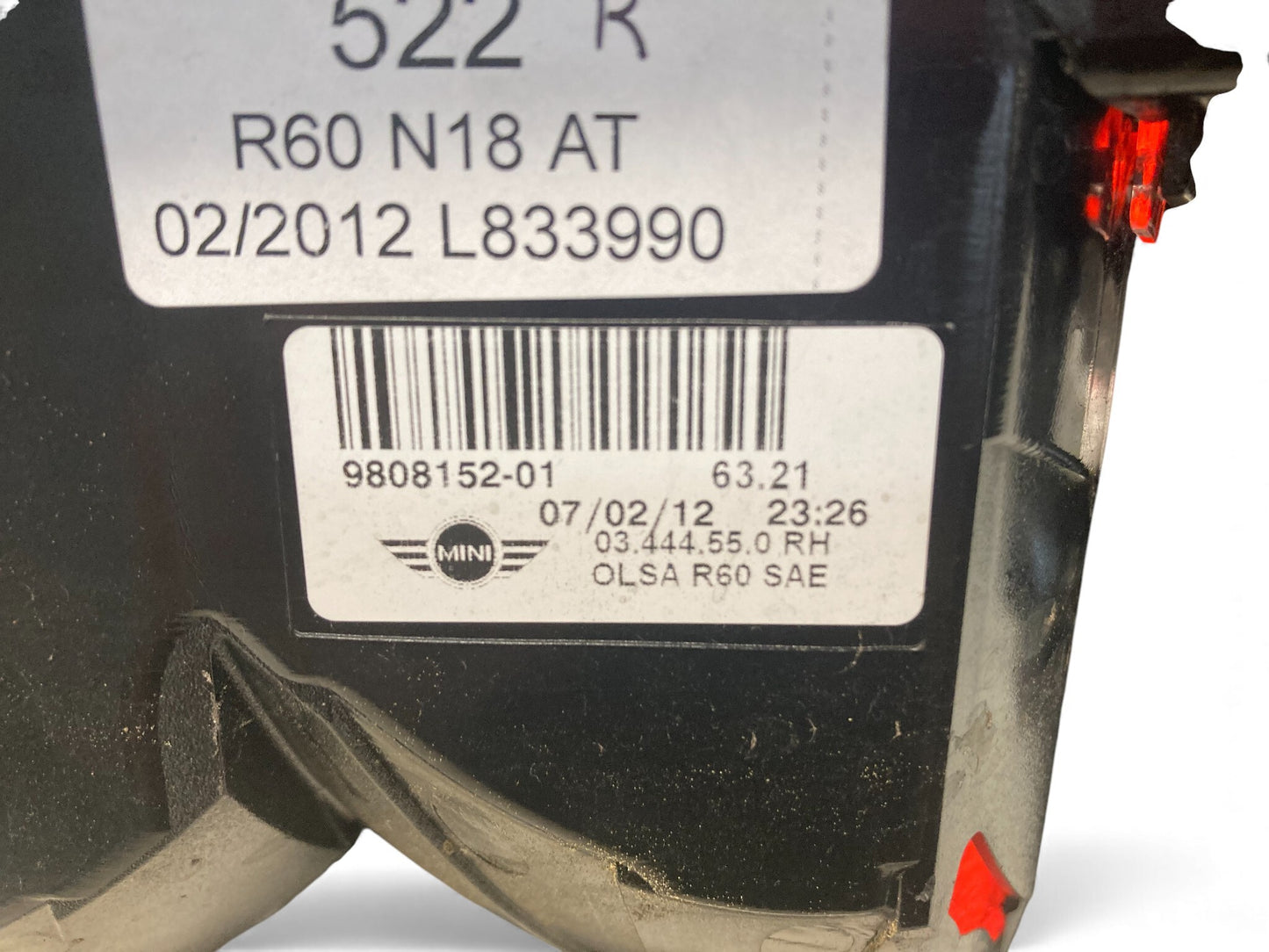 Mini Countryman Right Taillight 63219808152 11-16 R60 522