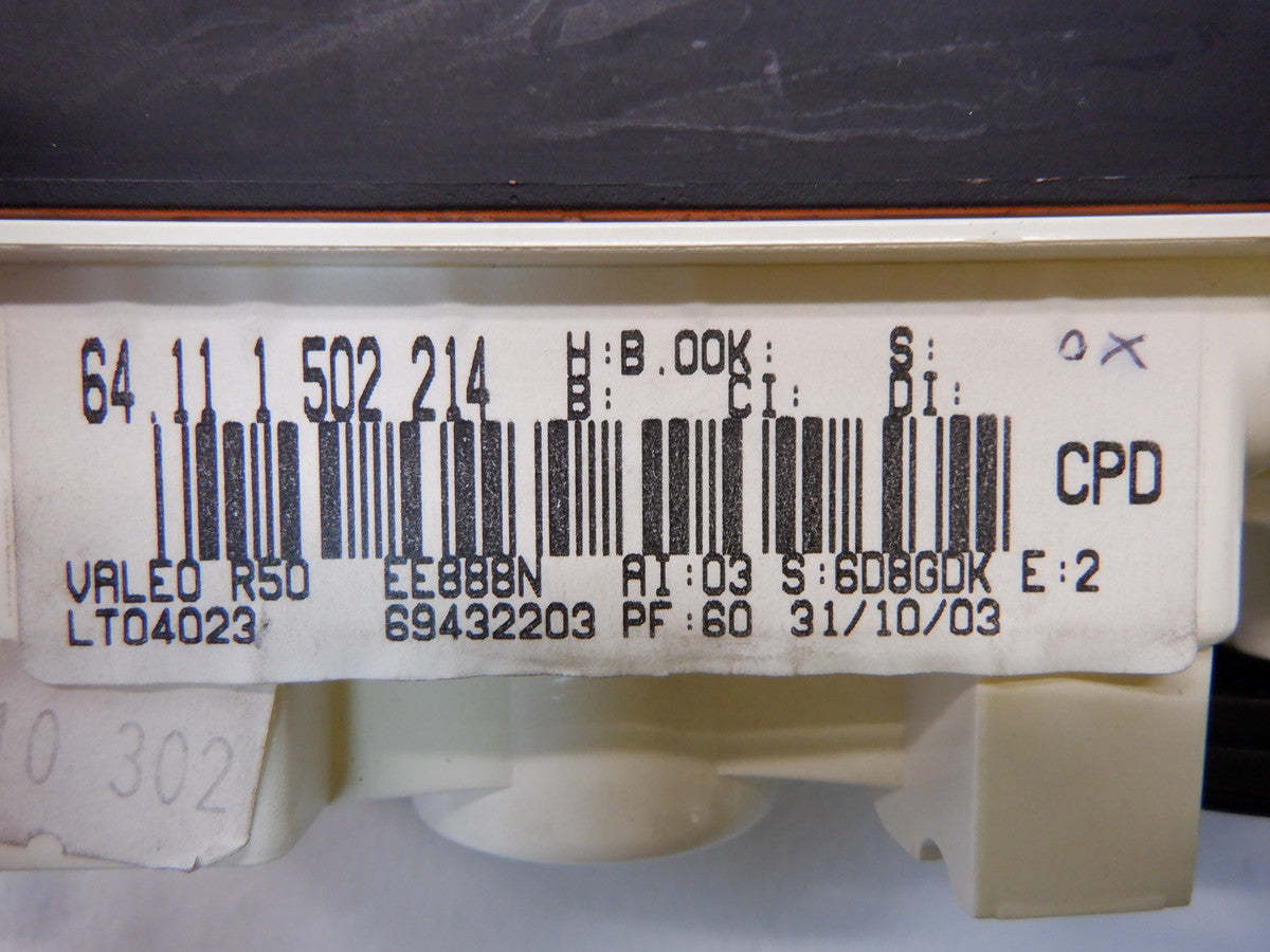 Mini Cooper AC Temperature Control Panel 64111502214 02-08 R50 R52 R53