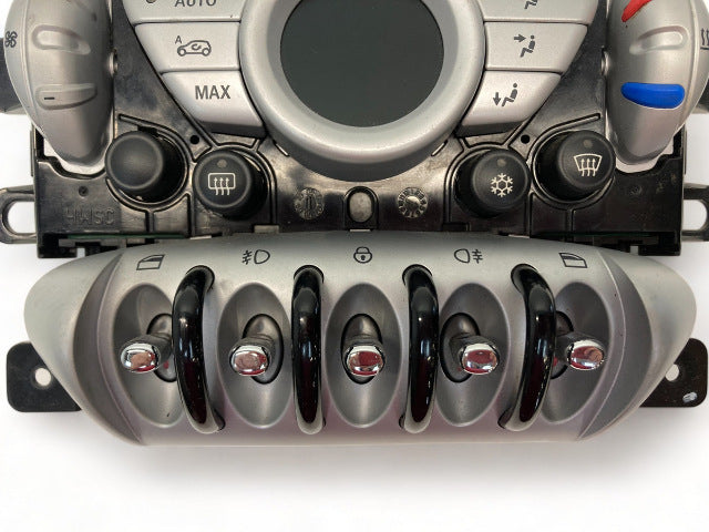Mini Cooper AC Control Panel Auto without Heated Seats 64113455300 07-10 R55 R56