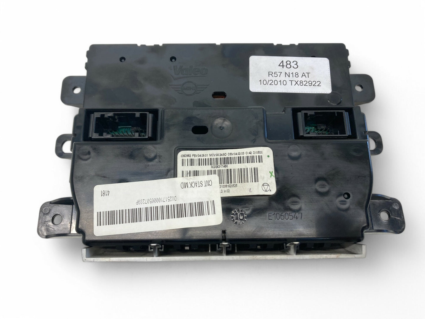 Mini Cooper AC Control Panel Auto without Heated Seats 64113457397 11-15 R57