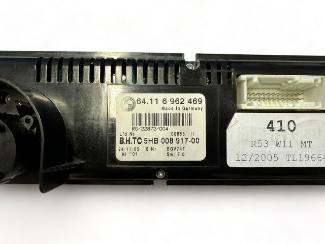 Mini Cooper AC Automatic Temperature Control Panel 64116962469 04-08 R50 R52 R53