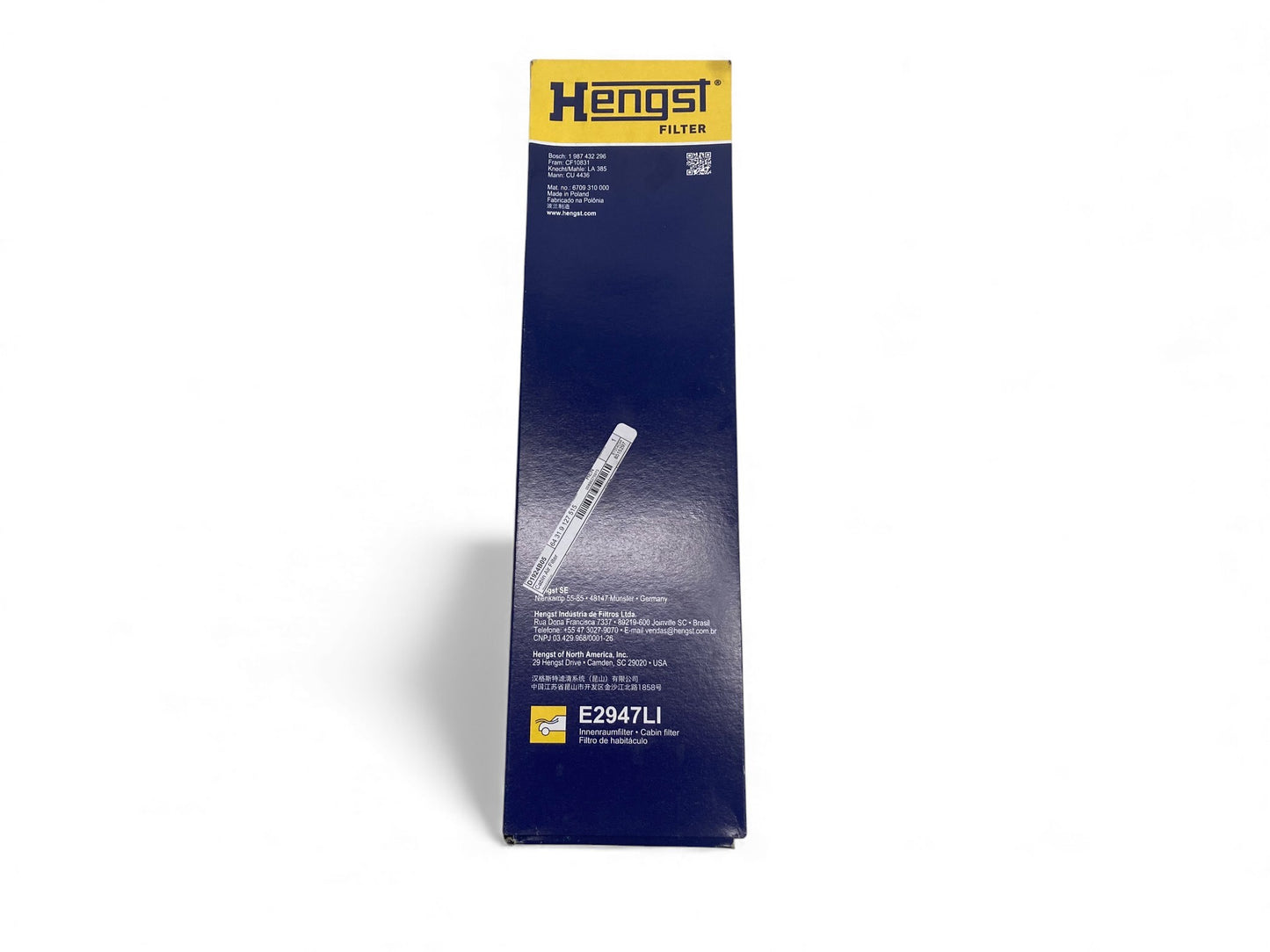 Mini Cooper Cabin Air filter NEW Hengst 64319127515 07-16 R5x R6x