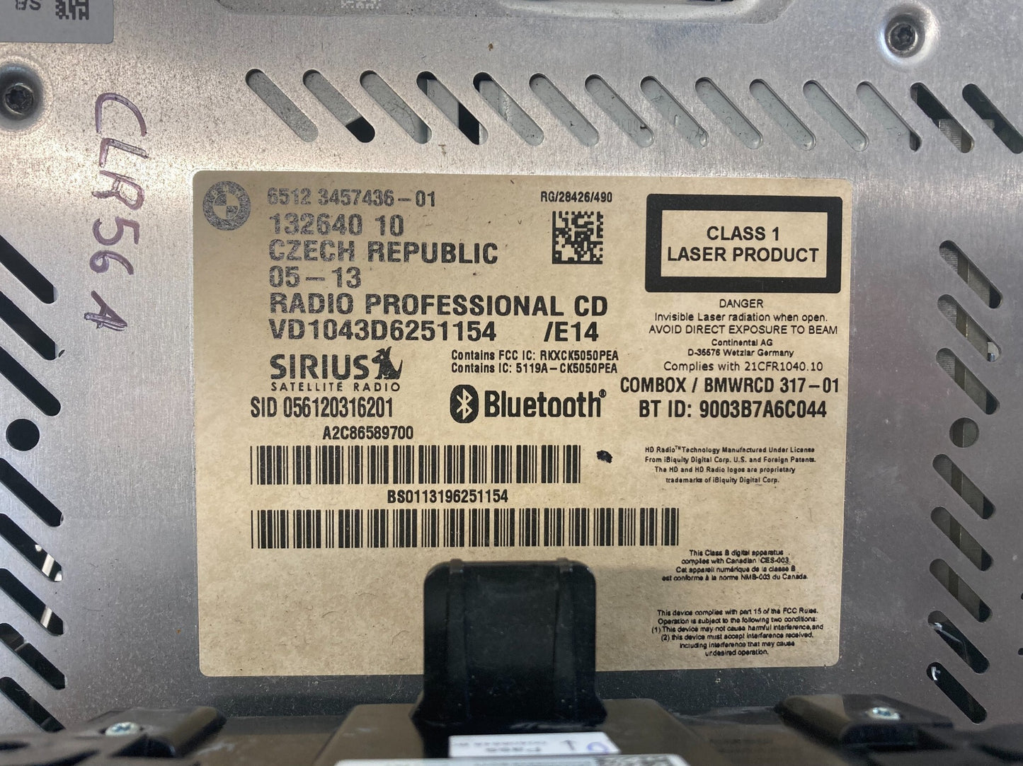 Mini Cooper Radio Boost CD Bluetooth 65123456876 2011-2016 R5x R6x CLR56A