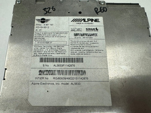 Mini Cooper Navigation Champ 2 Computer 65123457443 2011-2016 R5x R6x