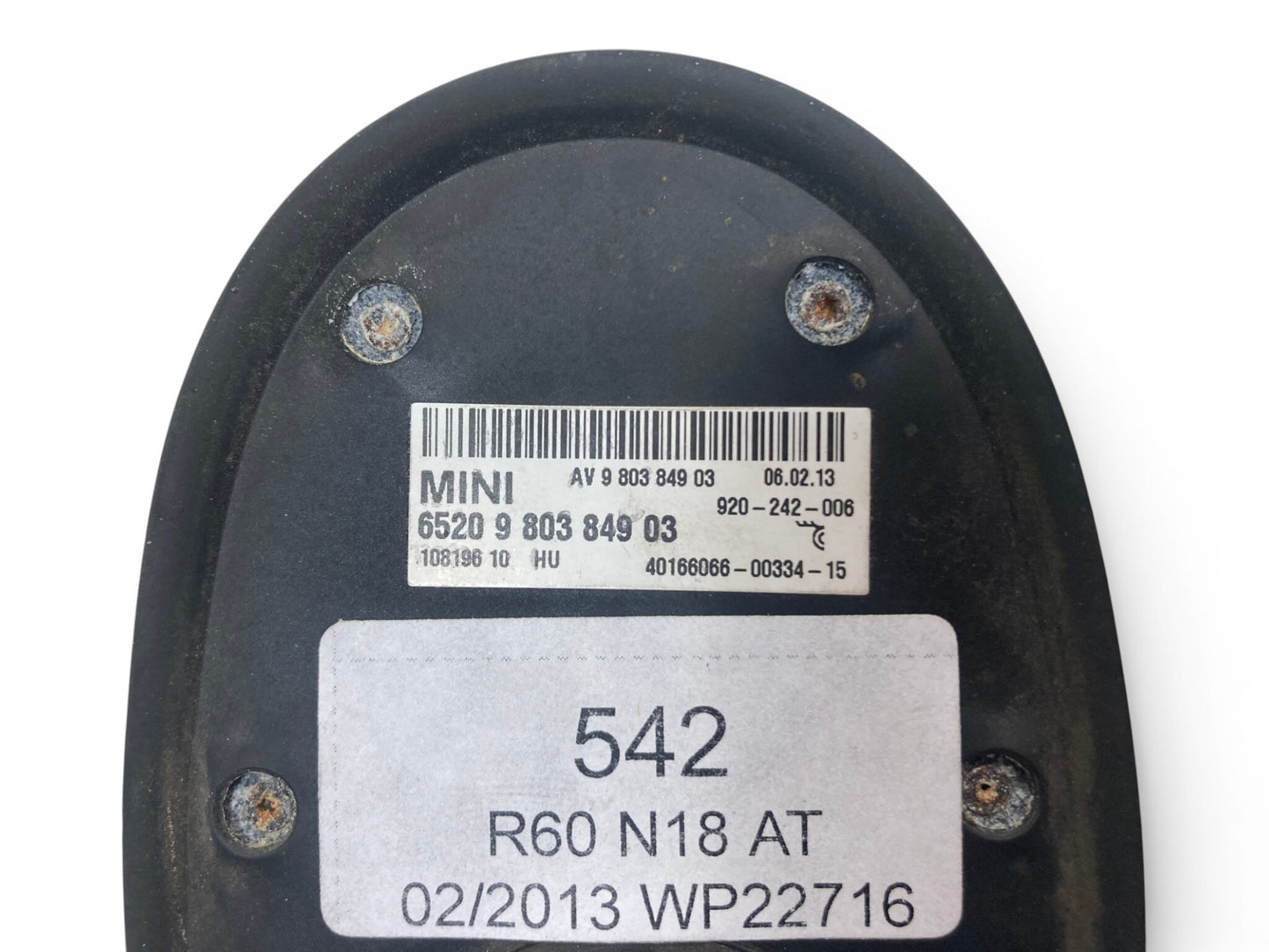 Mini Cooper Roof Antenna Base w/ Navigation 65209803849 11-16 R58 R60 R61 542