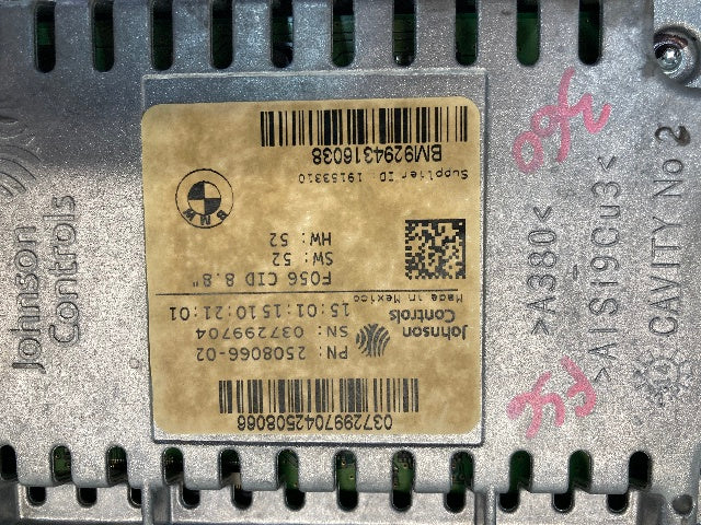 Mini Cooper Central Information Display 8.8" 65509294316 14-15 F55 F56