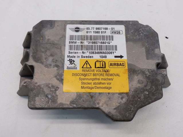 Mini Cooper Airbag Control Module 65779812296 2009-2015 R57 R59