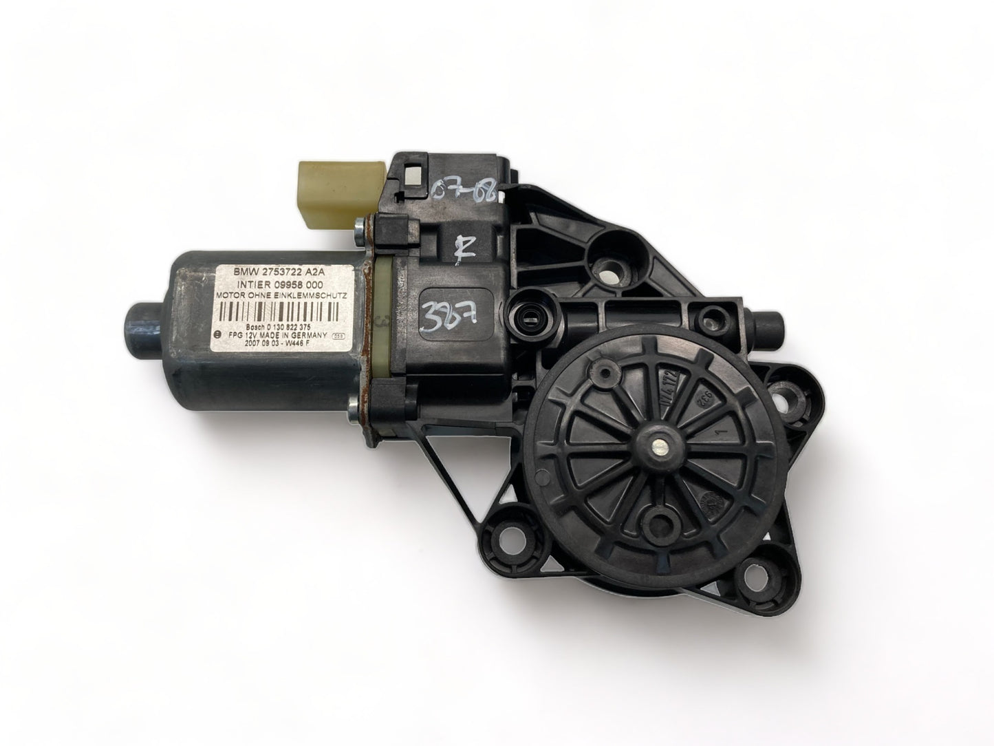 Mini Cooper Right Front Window Drive Motor  67622755854 07-08 R56 R55