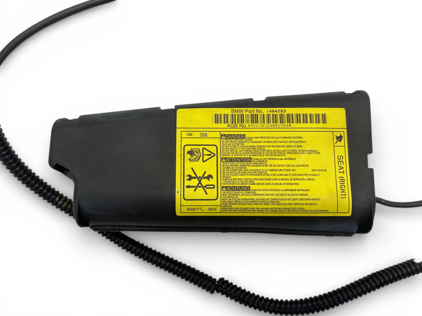 Mini Cooper Hatchback Right Front Seat Airbag 72121484283 2002-2006 R50 R53 523