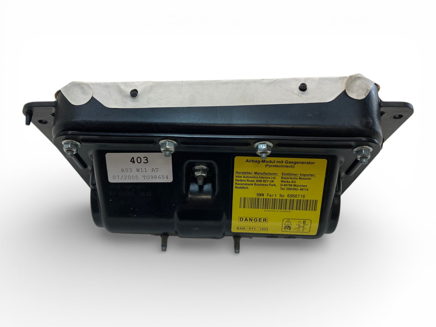 Mini Cooper Passenger Side Dash Airbag  72129115222 2005-2008 R50 R52 R53 243