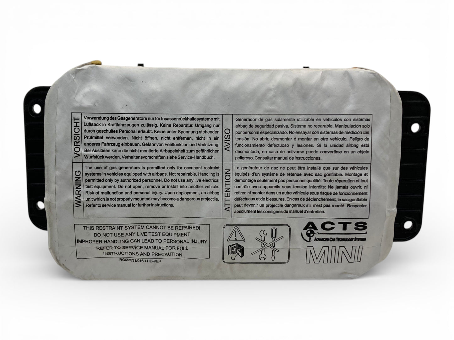 Mini Cooper Passenger Side Dash Airbag  72129115222 2005-2008 R50 R52 R53 243