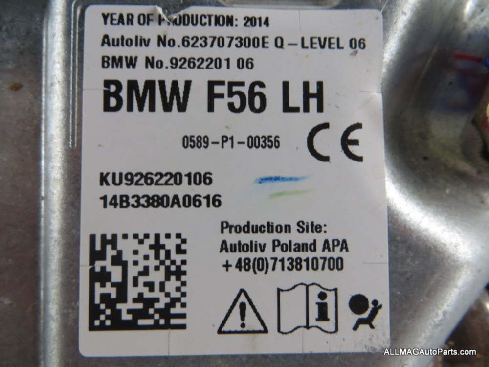 Mini Cooper Knee Pad Airbag Module Driver Side 72129262201 F55 F56 F57