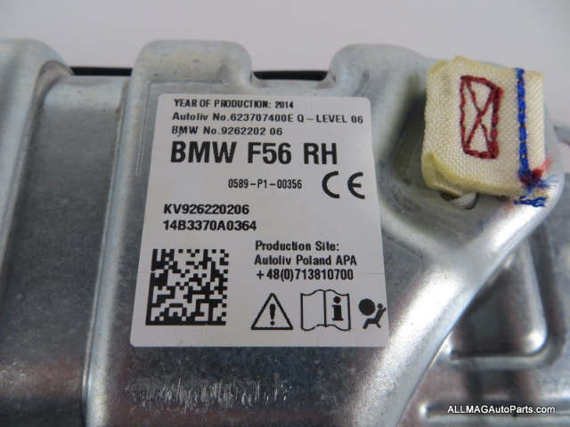 Mini Cooper Knee Pad Airbag Module Passenger Side 72129262202 F55 F56 F57