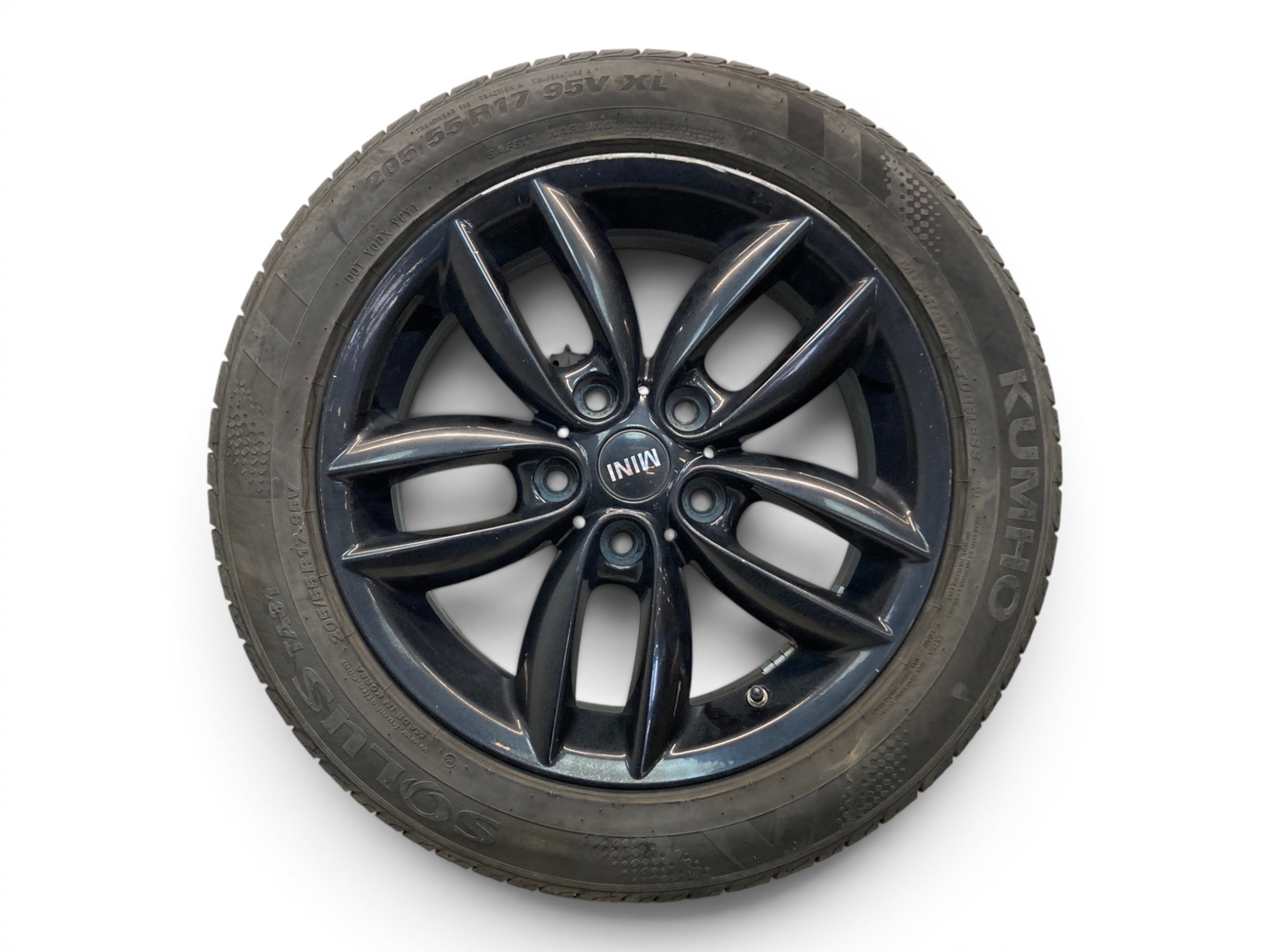 Mini Cooper 17" Black 5-Star Double Spoke Wheel Set R124 36109803726 11-16 R6x 402