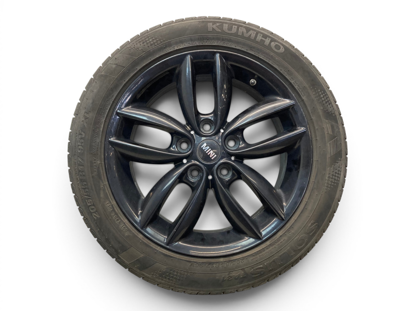 Mini Cooper 17" Black 5-Star Double Spoke Wheel Set R124 36109803726 11-16 R6x 402