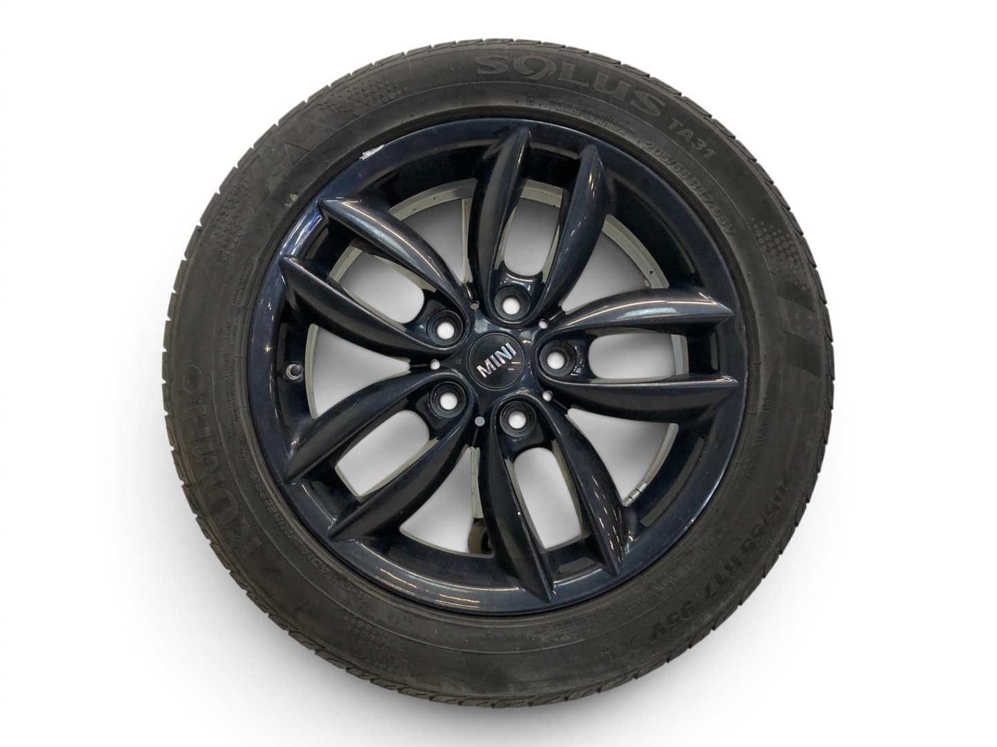 Mini Cooper 17" Black 5-Star Double Spoke Wheel Set R124 36109803726 11-16 R6x 402