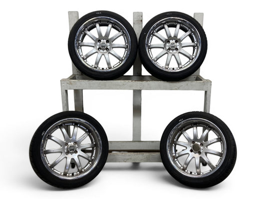 Mini Cooper 18" Hyper Silver w/ Polish Lip AXIS Decades Wheel Set 4x100 448