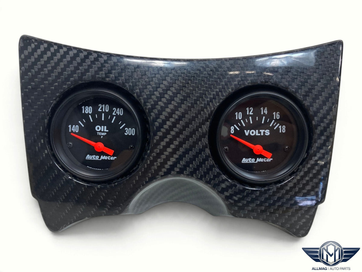 Mini Cooper Carbon Fiber Auxiliary Gauge Mount with AutoMeter Gauges R50 R52 R53