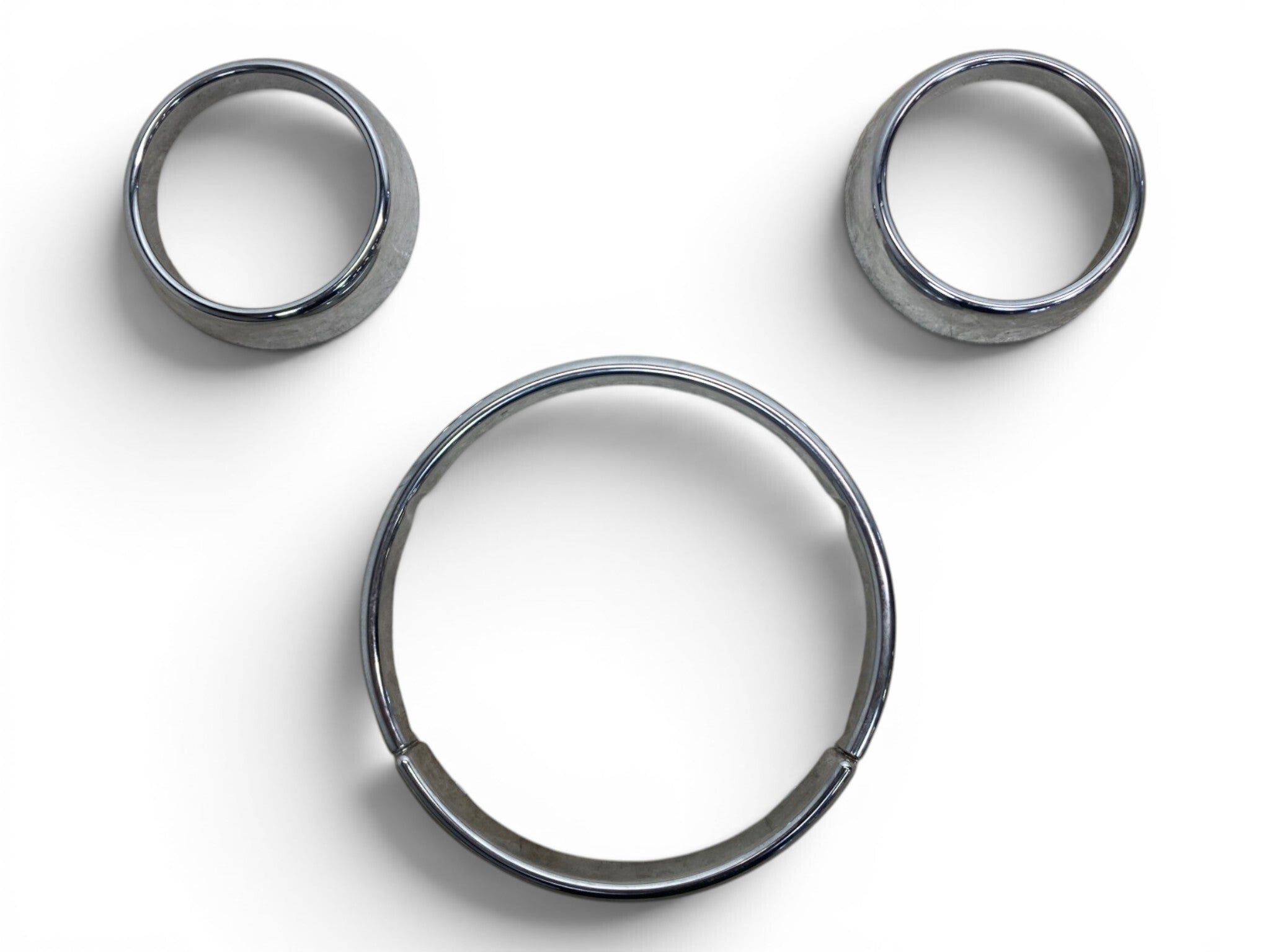 Mini Cooper Navigation Dash Trim Ring Set Chrome 2002-2008 R50 R52 R53 ...