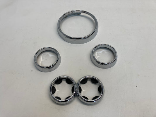 Mini Cooper Dash and Cup Holder Trim Ring Set Chrome 02-08 R50 R52 R53