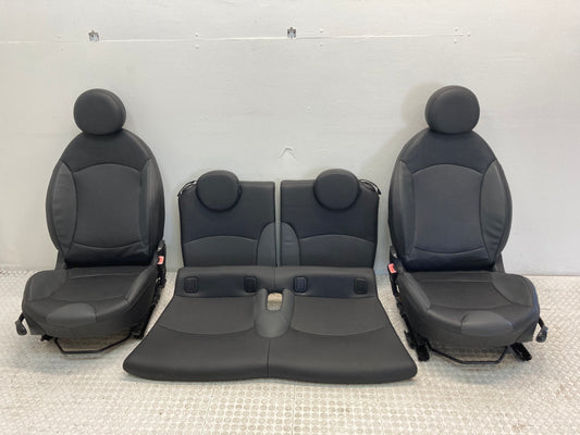 Mini Cooper Seats Set Carbon Black Leatherette Heated K8E1 07-13 R55 R56 428