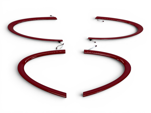 Mini Cooper Countryman Chili Red Door Panel Trim Set 13-16 R60 550